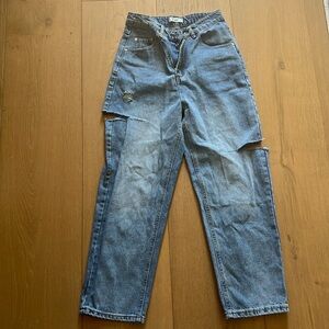 J.ing wide leg cut out jeans